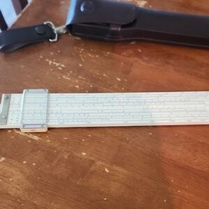 Vintage Frederick Post Versalog 1460 Slide Rule with Leather Case